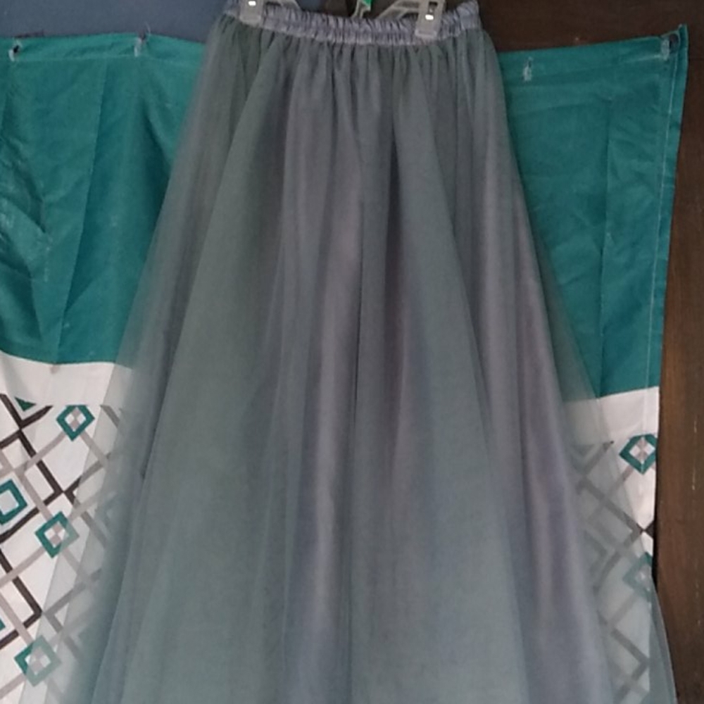 Grayish blue skirt